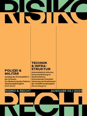 cover image of Risiko &amp; Recht 02/2024